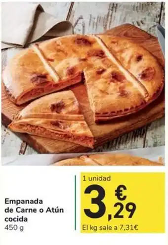 Carrefour Express Empanada de Carne o Atún cocida oferta
