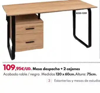 BricoCentro Mesa despacho + 2 cajones oferta