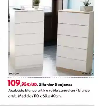 BricoCentro Sifonier 5 cajones oferta