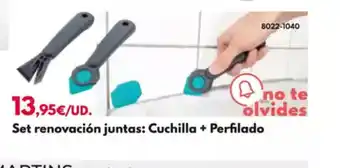 BricoCentro Set renovación juntas: Cuchilla + Perfilado oferta