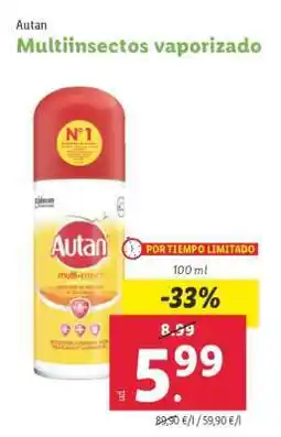Lidl Autan Multiinsectos vaporizado oferta
