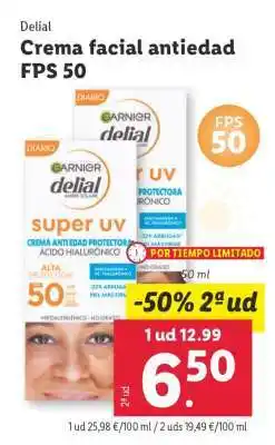 Lidl Crema facial antiedad FPS 50 oferta