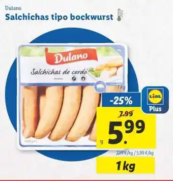 Lidl Salchichas tipo bockwurst oferta