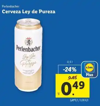 Lidl Cerveza Ley de Pureza oferta