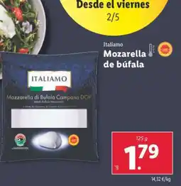 Lidl Mozarella de búfala oferta