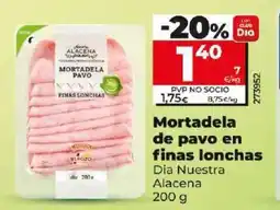 Dia Mortadela de pavo en finas lonchas oferta