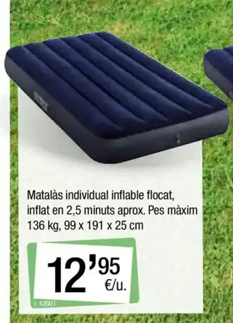 BonpreuEsclat Matalàs individual inflable flocat oferta