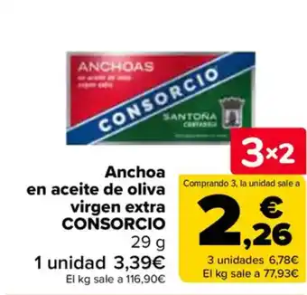 Carrefour CONSORCIO Anchoa en aceite de oliva virgen extra oferta