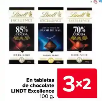 Carrefour LINDT En tabletas de chocolate excellence oferta
