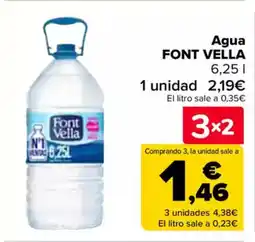 Carrefour FONT VELLA Agua oferta