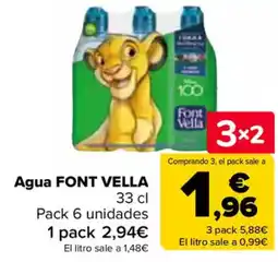 Carrefour FONT VELLA Agua oferta
