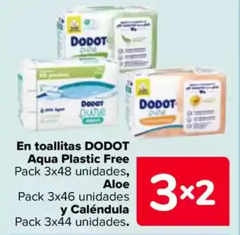 Carrefour DODOT En toallitas Aqua Plastic Free oferta