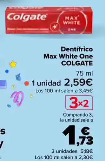 Carrefour COLGATE Dentifrico Max White One oferta