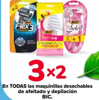 Carrefour BIC En todas las maquinillas desechables de afeitado y depilación oferta