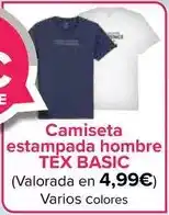 Carrefour Tex basic - camiseta estampada hombre oferta