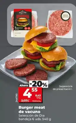 Dia Seleccion de dia - burger meat de vacuno oferta