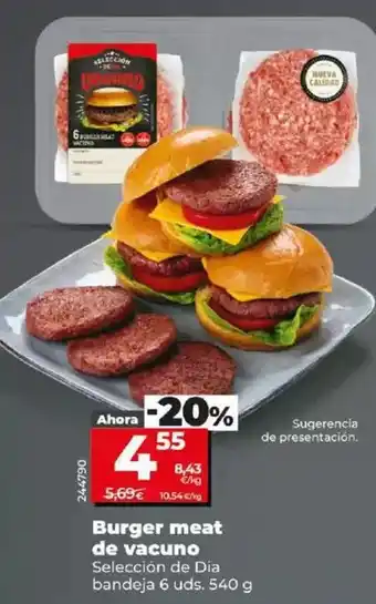 Dia Seleccion de dia - burger meat de vacuno oferta