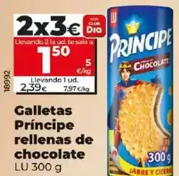 Dia Lu - galletas príncipe rellenas de chocolate oferta