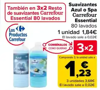 Carrefour Suavizantes Azul o Spa Carrefour Essential oferta