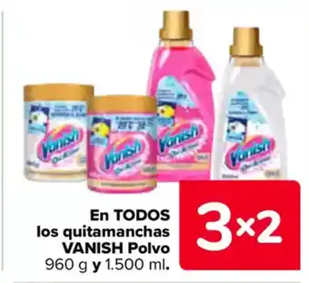Carrefour VANISH En todos los quitamanchas polvo oferta