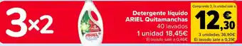 Carrefour Detergente líquido ariel quitamanchas oferta