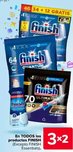 Carrefour FINISH En todos los productos excepto oferta