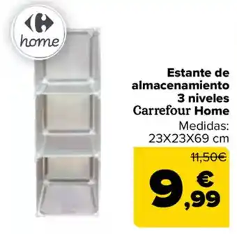 Carrefour Estante de almacenamiento 3 niveles Carrefour Home oferta