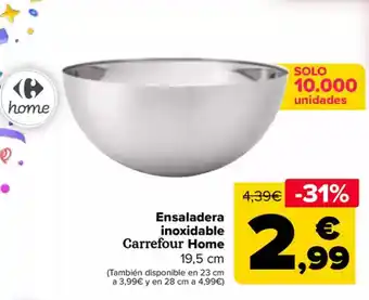 Carrefour Ensaladera inoxidable Carrefour Home oferta