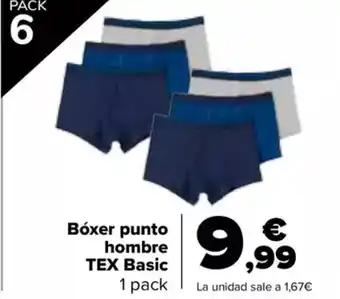 Carrefour TEX  Bóxer punto hombre oferta