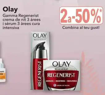 Clarel Cuidado facial olay gama regenerist crema de noche 3 áreas y sérum 3 áreas cuidado intensivo oferta