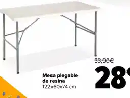 Carrefour Mesa plegable de resina 122x60x74 cm oferta