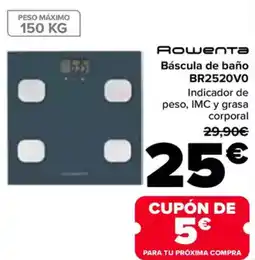 Carrefour ROWENTA Báscula de baño BR2520V0 oferta