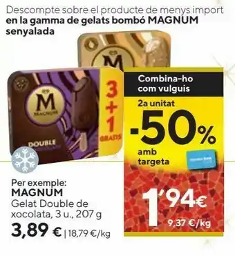 Caprabo Helado de chocolate magnum oferta