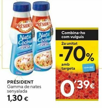 Caprabo Nata para cocinar président oferta
