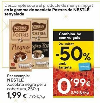 Caprabo Chocolate negro nestlé oferta