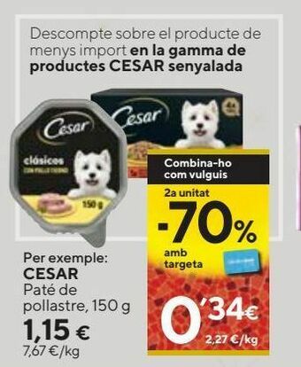 Caprabo Comida para perros cesar oferta