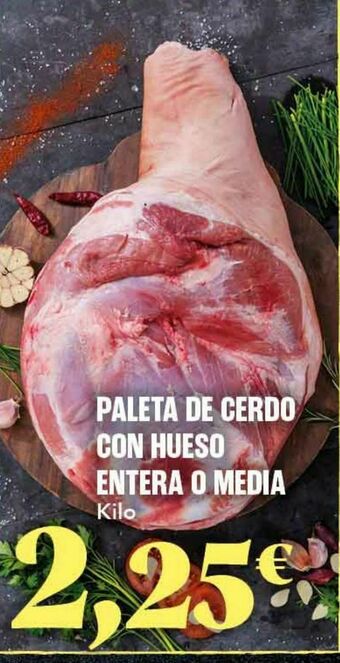 Gadis Paleta de cerdo con hueso entera o media oferta