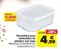 Carrefour Hermético para embutidos de plástico con tapa oferta