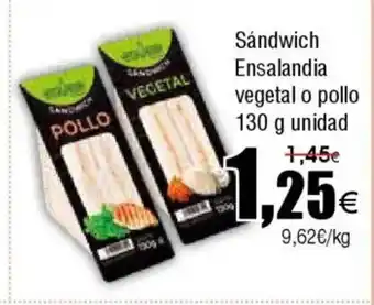 FROIZ Sándwich Ensalandia vegetal o pollo oferta