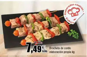FROIZ Brocheta de cerdo kilo elaboración propia oferta