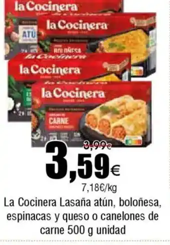 FROIZ LA COCINERA Lasaña atún, boloñesa oferta
