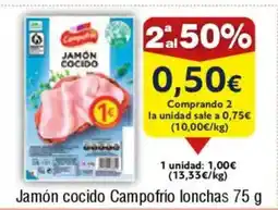 FROIZ Jamón cocido Campofrío lonchas oferta