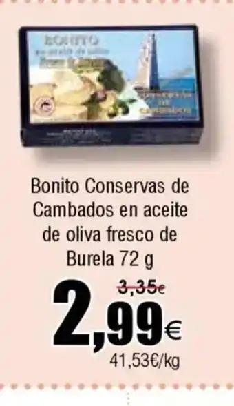 FROIZ Bonito Conservas de Cambados en aceite de oliva fresco de Burela oferta