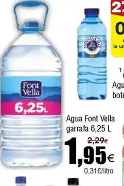 FROIZ Agua Font Vella garrafa oferta