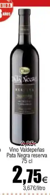 FROIZ Vino Valdepeñas Pata Negra reserva oferta