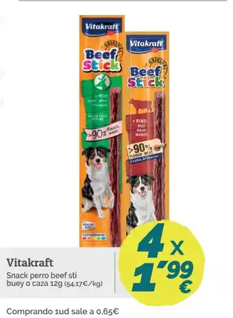 Supermercados MAS VITAKRAFT Snack perro beef oferta