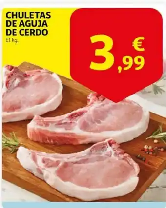 Alcampo Chuletas de aguja de cerdo oferta