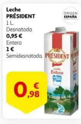 Alcampo PRÉSIDENT Leche oferta