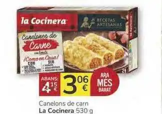 Supermercados Charter La Cocinera Canelons De Carn 530g oferta