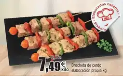 FROIZ Brocheta de cerdo elaboración propia oferta